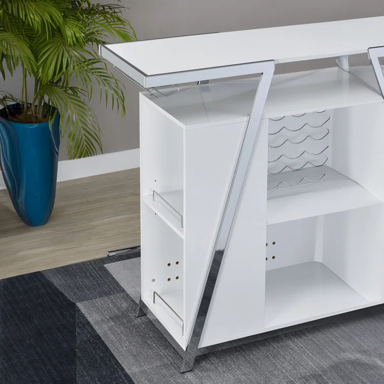 Caydae Bar Set with Wine Storage and Stools