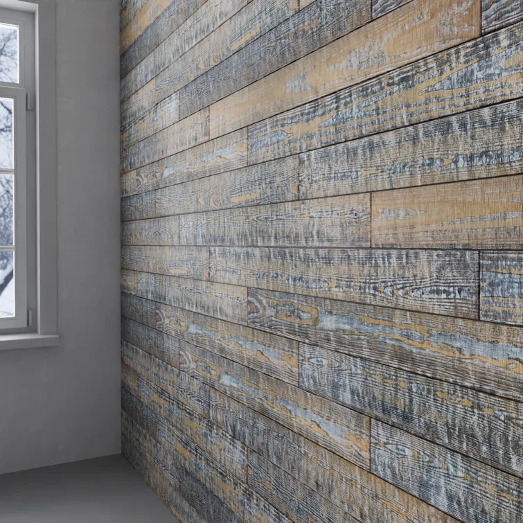 Thermo-Treated 1/4 in. x 5 in. x 4 ft. Barn Wood Wall Planks (10 sq. ft. 6-Pack)