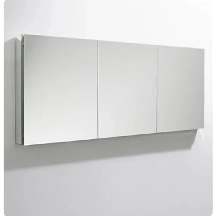 Senza Recessed/Surface Mount Rectangular Frameless Bathroom Medicine Cabinet