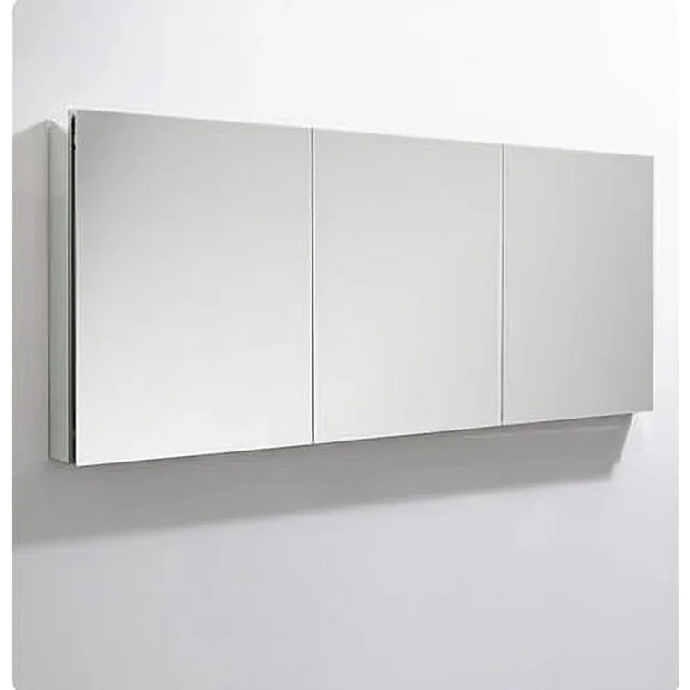 Senza Recessed/Surface Mount Rectangular Frameless Bathroom Medicine Cabinet