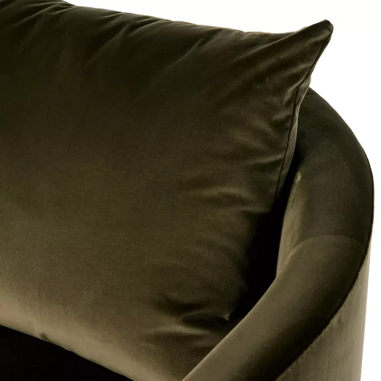 Surrey Olive Green Cotton and Polyester Swivel Chaise Lounge