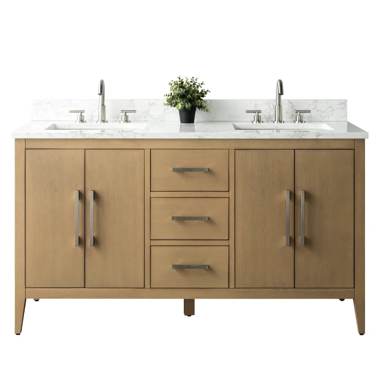 Vanity Art 60" Double Bathroom Vanity Set