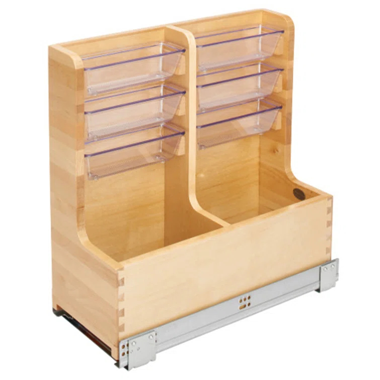 Rev-A-Shelf Rev-A-Shelf Wood Vanity Base Cabinet Organizer w/ Soft-Close