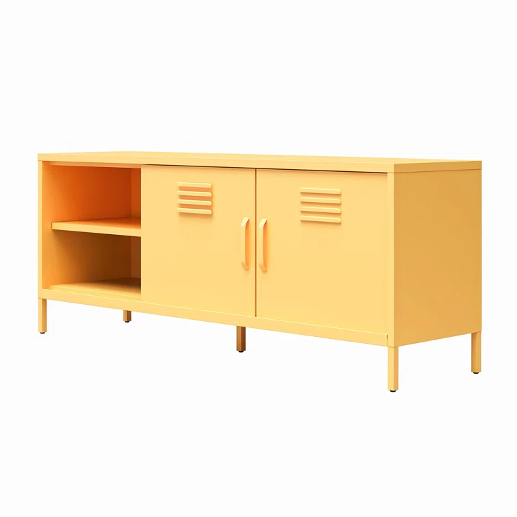 Cache Metal Locker-Style TV Stand for TVs up to 65"