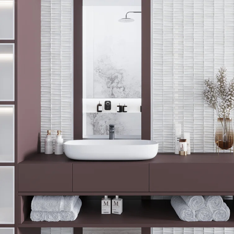 1" x 3" Glass Brick Joint Mosaic Wall and Floor Tile