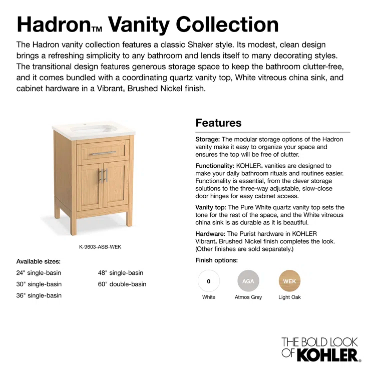 Hadron 37" Single Bathroom Vanity Set
