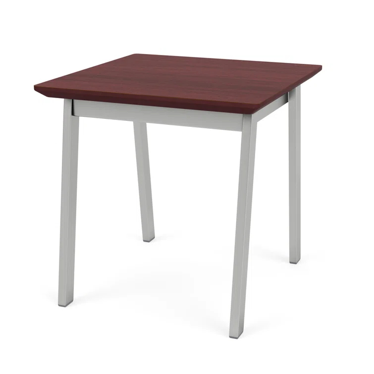 Newport Waiting Reception End Table Metal Frame 20x20" High Pressure Laminate Top