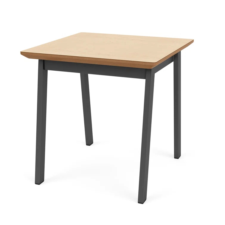 Newport Waiting Reception End Table Metal Frame 20x20" High Pressure Laminate Top