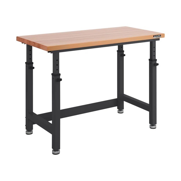 Seville Classics UltraHD Adjustable Height Workbench, 48" W x 24" D x 28.5" - 42" H