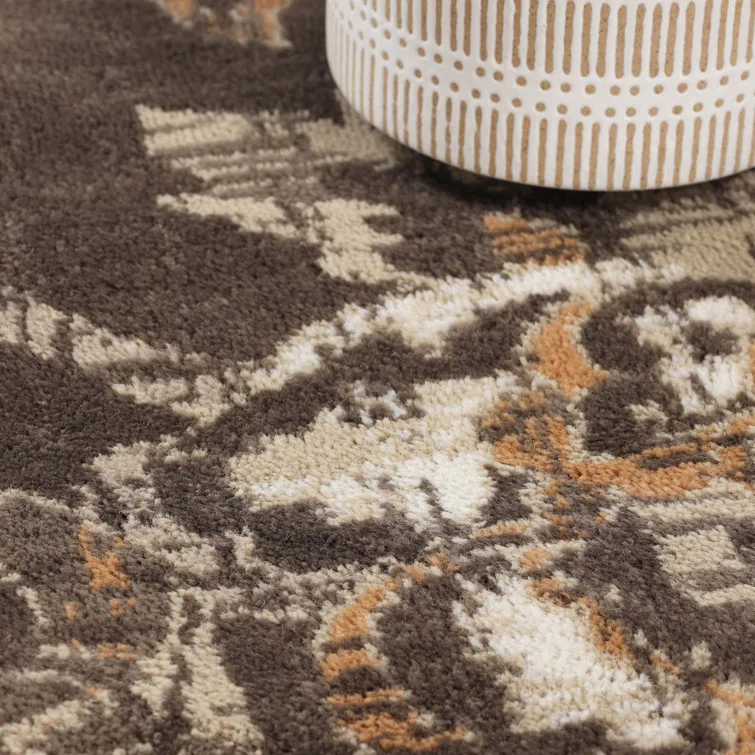 Floral Jacobean Modern Farmhouse Floral Indoor Runner or Area Rug