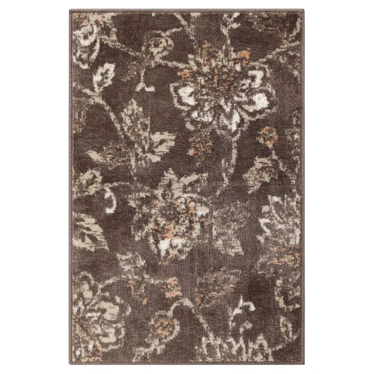 Floral Jacobean Modern Farmhouse Floral Indoor Runner or Area Rug