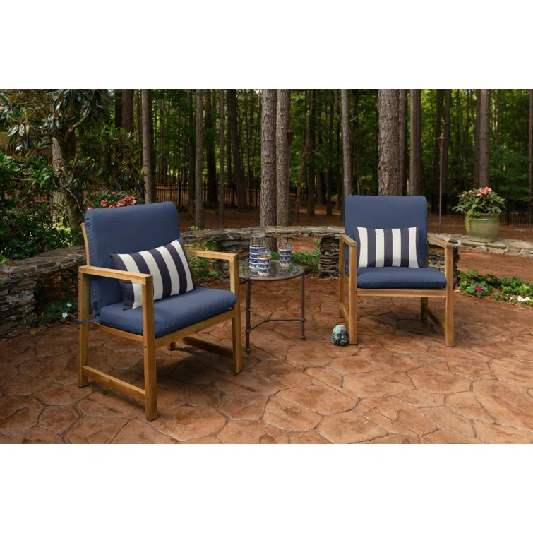 Casual Cushion Stripe Sunbrella Fabric Indoor/Outdoor Lumbar Pillow