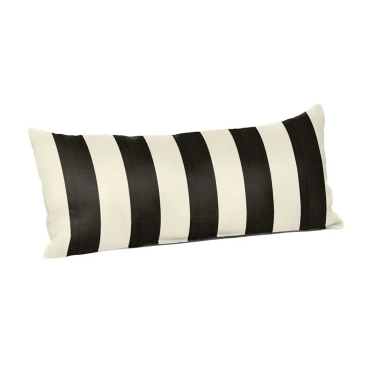 Casual Cushion Stripe Sunbrella Fabric Indoor/Outdoor Lumbar Pillow