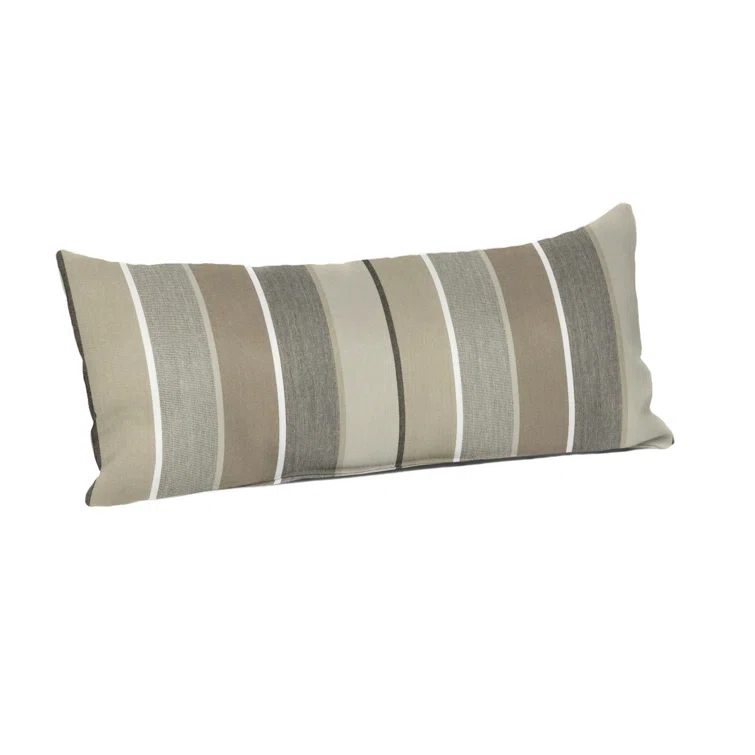 Casual Cushion Stripe Sunbrella Fabric Indoor/Outdoor Lumbar Pillow