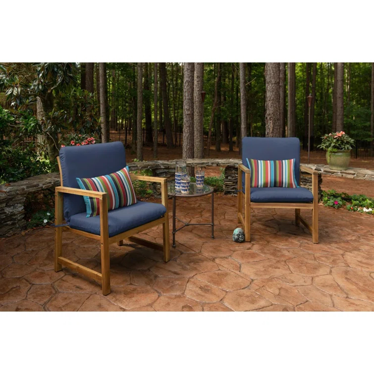 Casual Cushion Stripe Sunbrella Fabric Indoor/Outdoor Lumbar Pillow