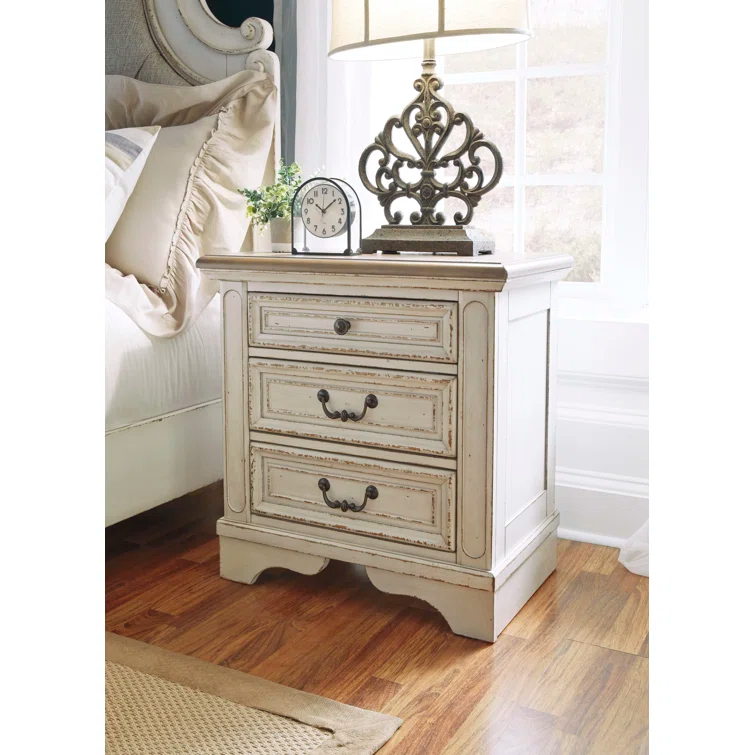 Hayley 3 - Drawer Nightstand in White