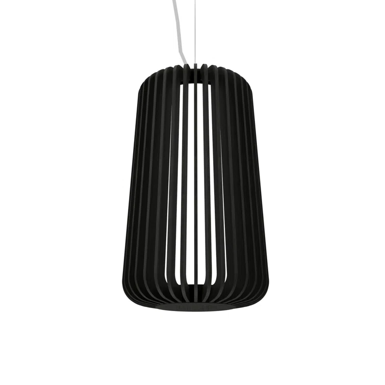 Matte Black Geometric LED Pendant Light