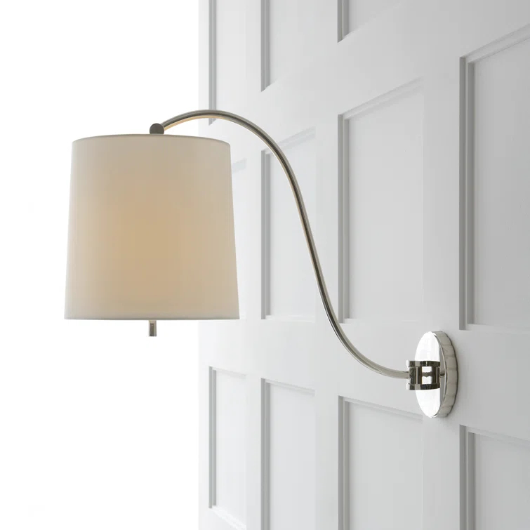 Understudy 18" Polished Nickel Art Deco Swing Arm Wall Light