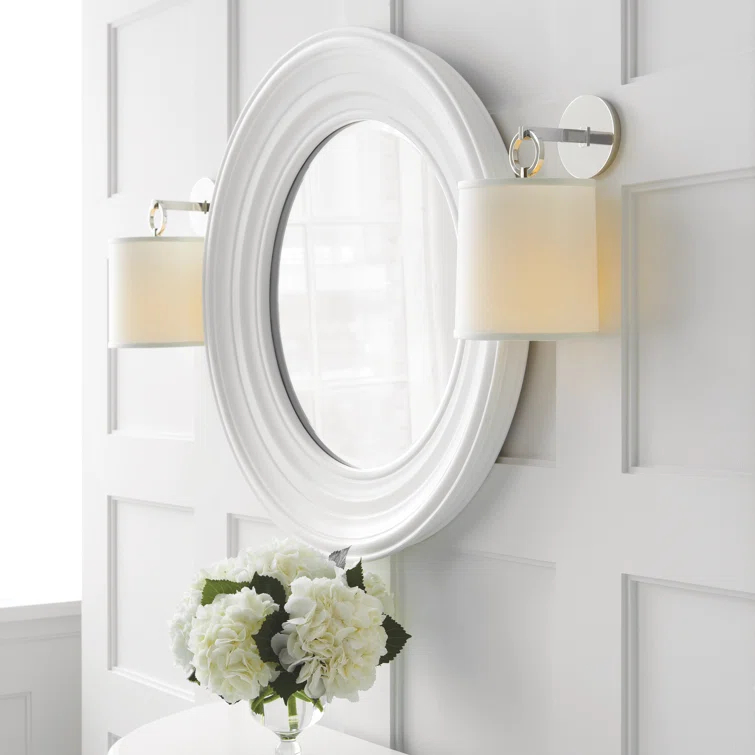 Elegant Soft Brass Dimmable Wall Sconce with Silk Shade