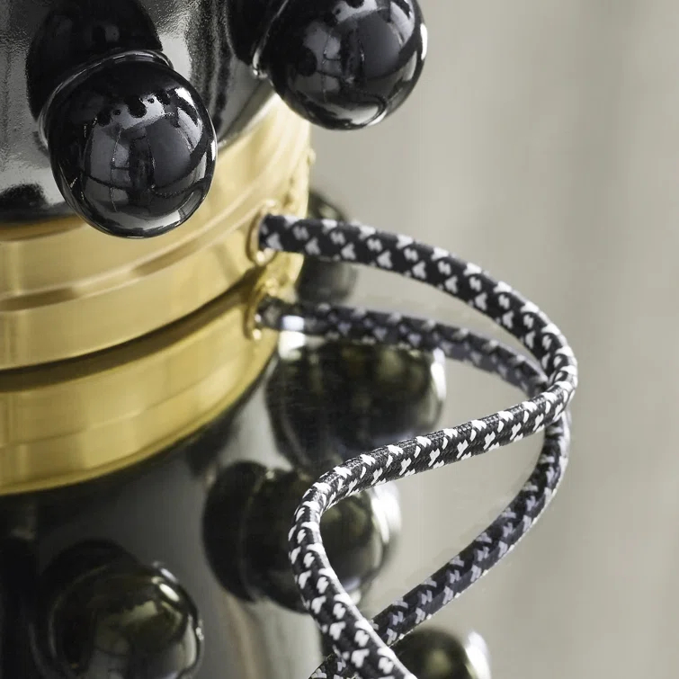 Edison 26.5'' Outdoor Black Porcelain Sphere Table Lamp
