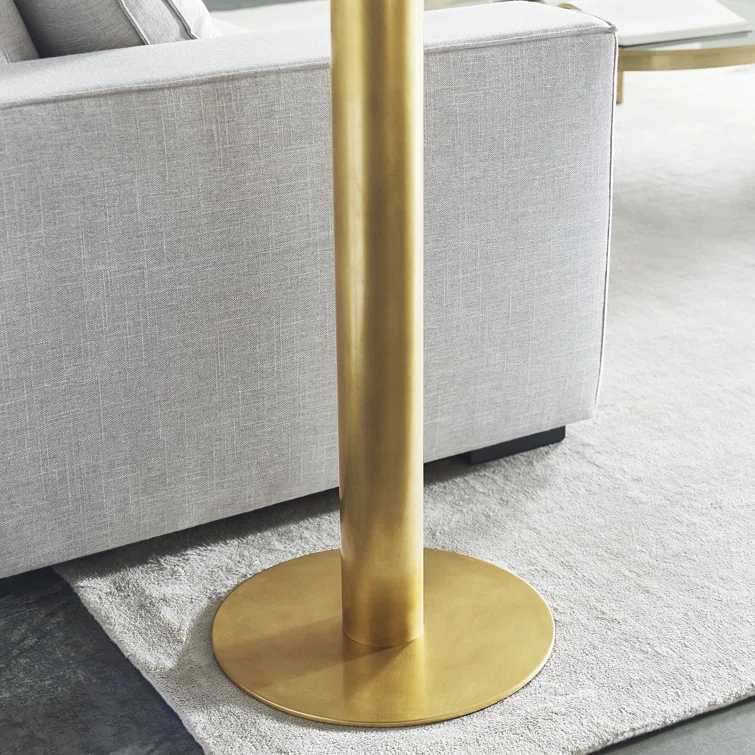 Ebell 65.9'' Natural Brass Outdoor Chandelier-Style LED Floor Lamp
