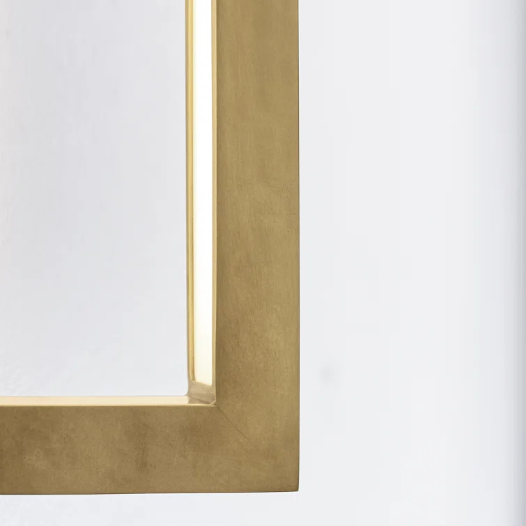 Stagger Natural Brass Slim LED Wall Sconce, Dimmable 25.1"