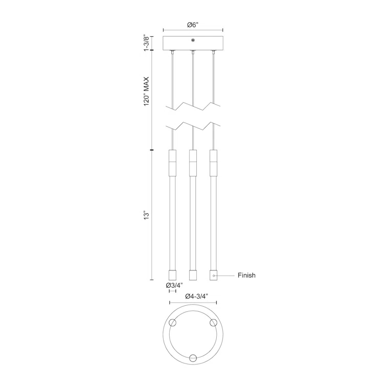 Motif 3 - Light LED Cluster Pendant