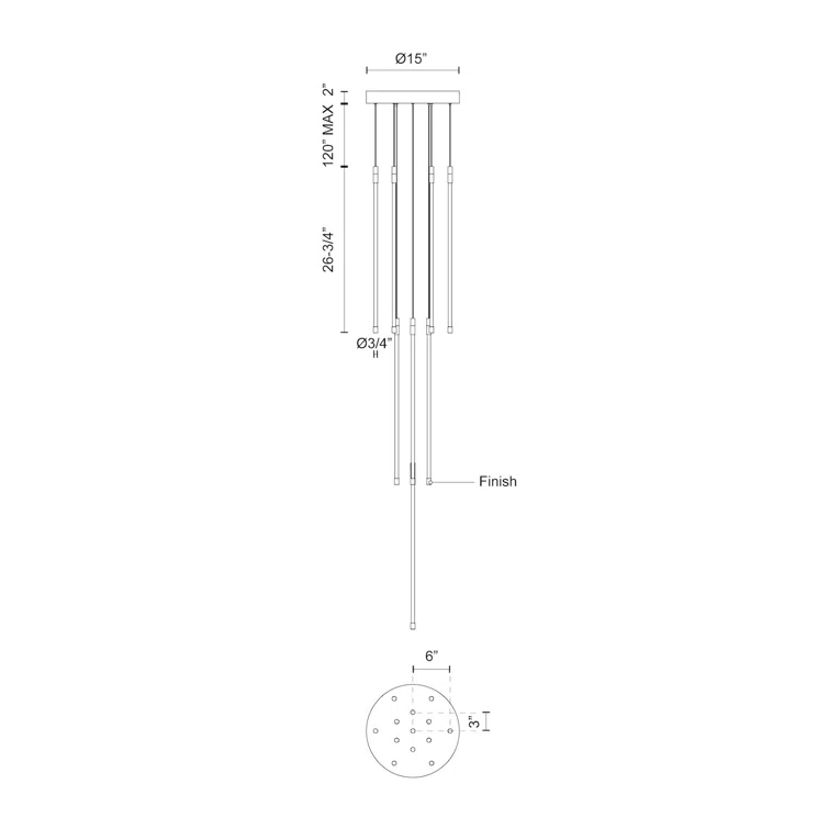 Motif 13 - Light LED Cluster Pendant