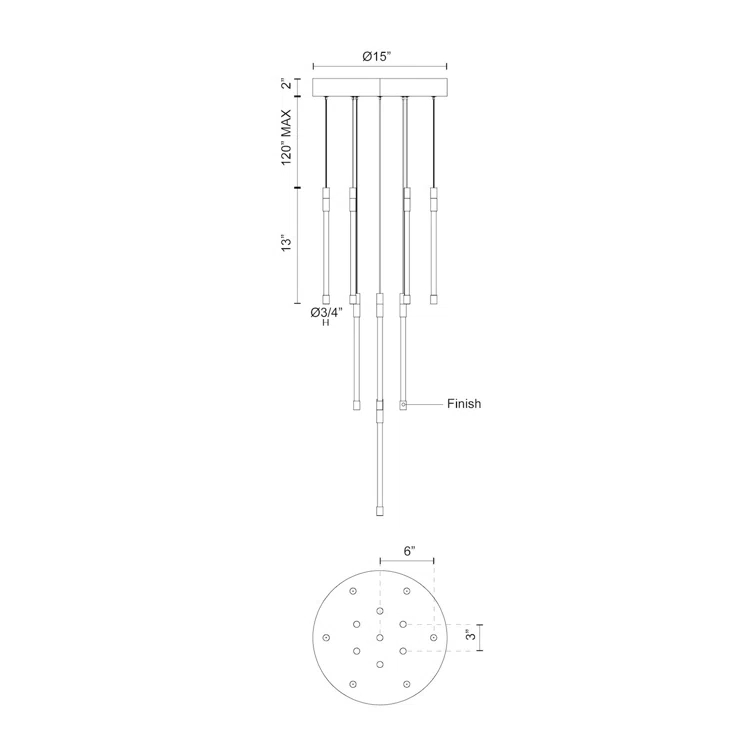 Motif 13 - Light LED Cluster Pendant
