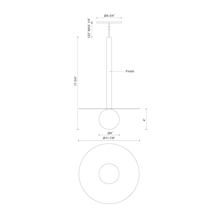 Elixir Single Light Dimmable LED Pendant