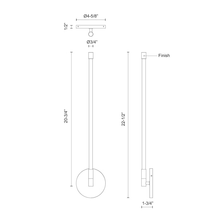 Motif Aluminum LED Armed Sconce