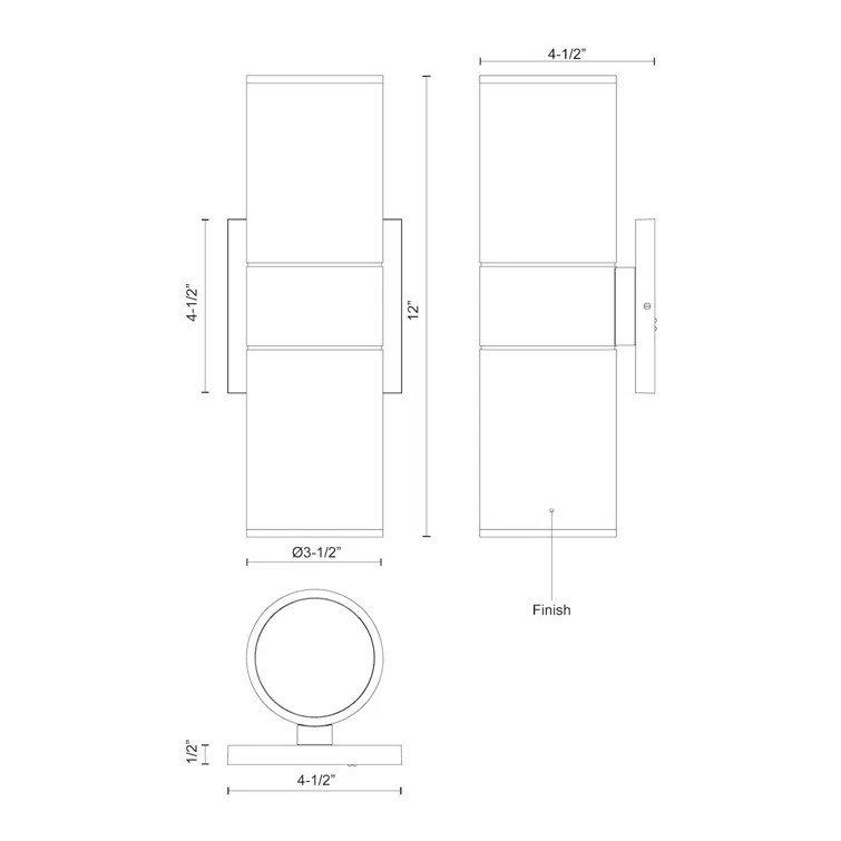 Lund Aluminum LED Wall Light