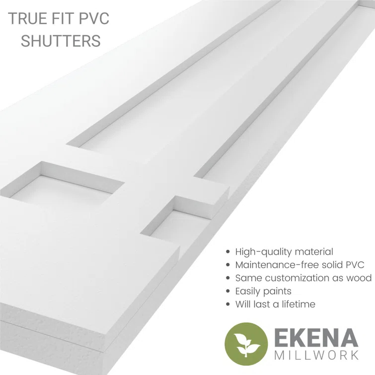 True Fit PVC San Juan Capistrano Mission Style Fixed Mount Shutters