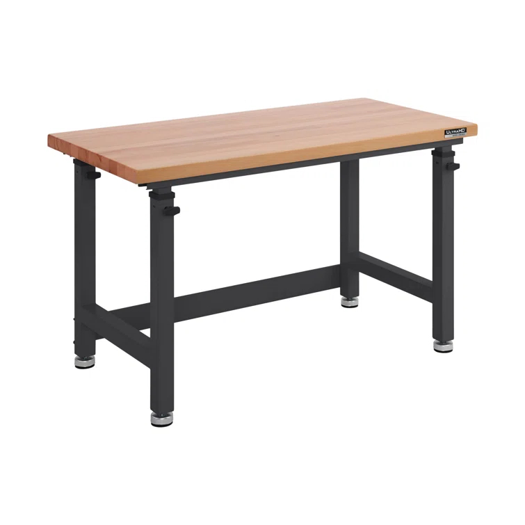 Seville Classics UltraHD Adjustable Height Workbench, 48" W x 24" D x 28.5" - 42" H