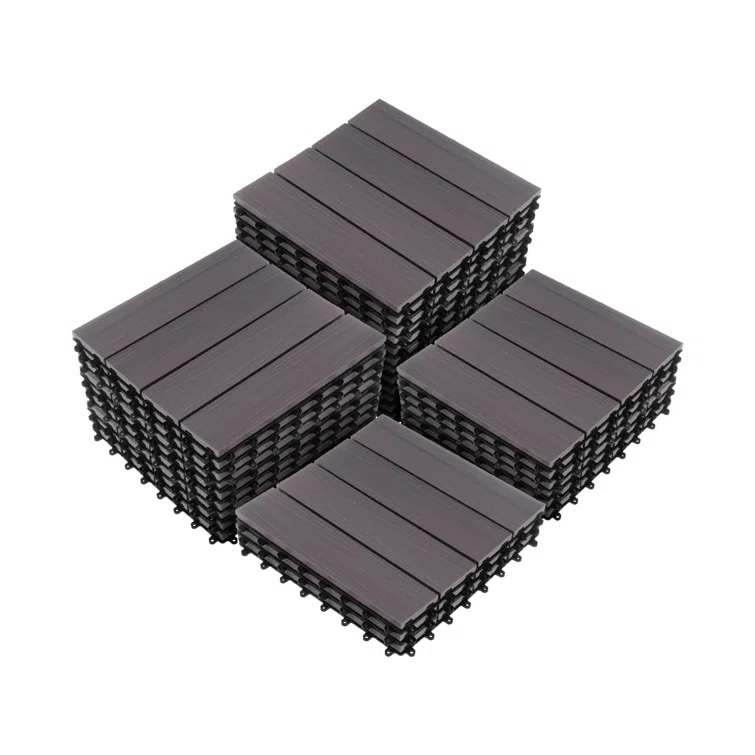 11.63" x 11.63" Interlocking Deck Tile Patio Tiles