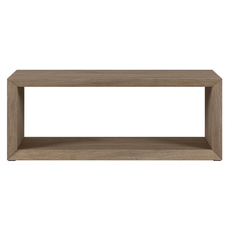 Foxtrot Faux Wood Coffee Table With Shelf