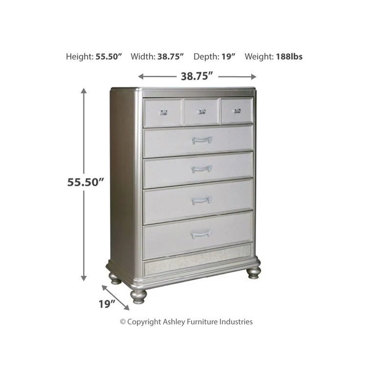 Coralayne 5 Drawer 38.75" W Chest