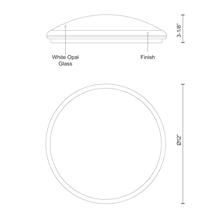 Malta Glass LED Flush Mount
