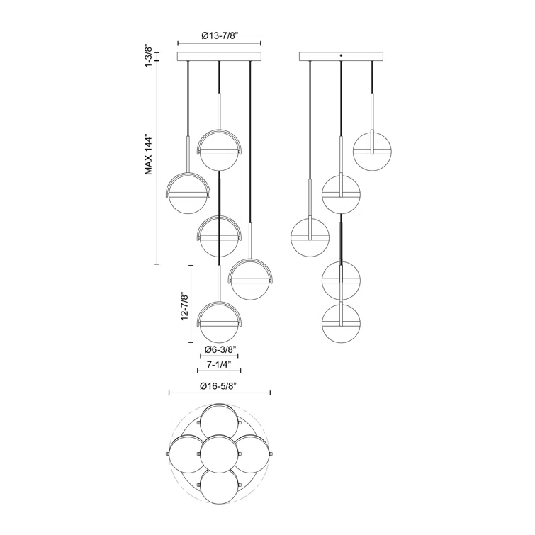 Alora Lighting Globo 5 - Light LED Cluster Pendant