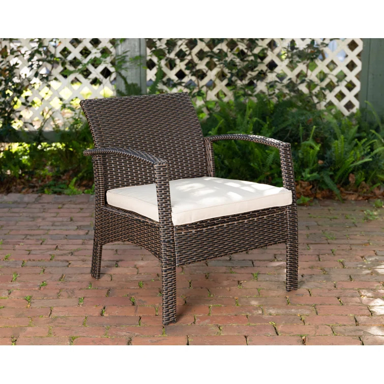 PatioSense Patio Sense Bondi Armchair-Lightweight & Durable - Low Maintenance -Khaki Cushion Included - Mocha