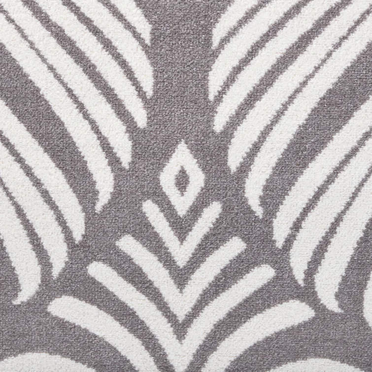 TOMMY BAHAMA Lanai Palm Leaves Indoor Outdoor Area Rug Dark Grey/Ivory