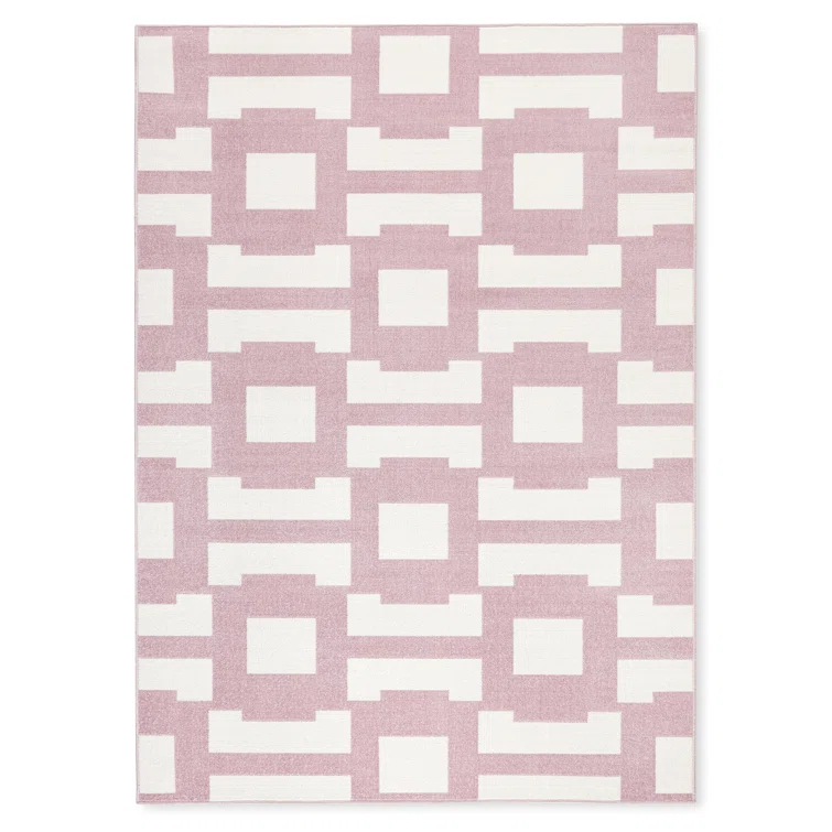 TOMMY BAHAMA Isla Coastal Geo Indoor Outdoor Area Rug Purple/Ivory