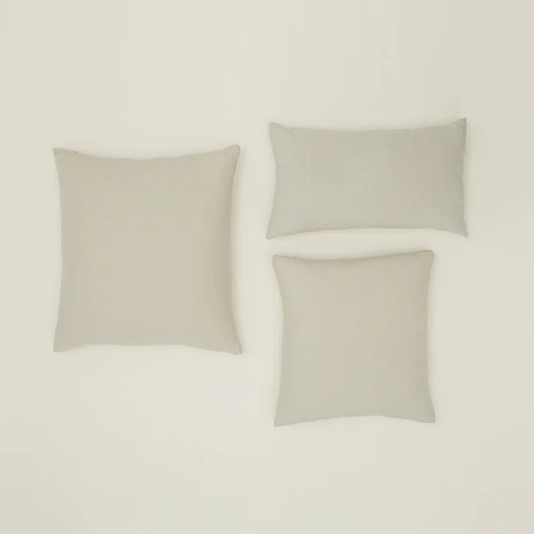 Simple Linen Lumbar Pillow Cover & Insert