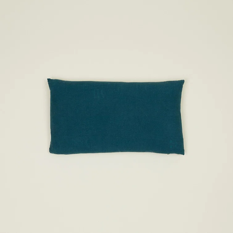Simple Embroidered Linen Lumbar Throw Pillow