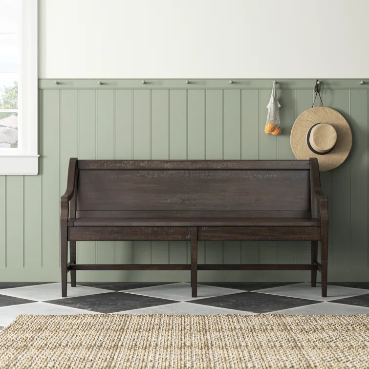Tama Wood Bench w/ Back