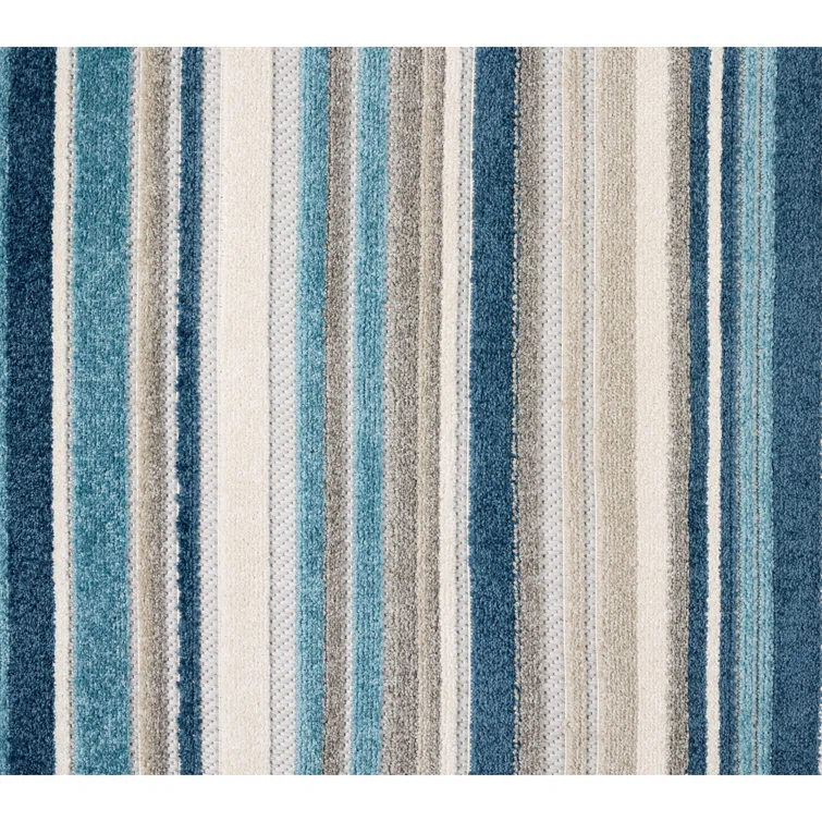 TOWN & COUNTRY EVERYDAY Rio Multicolor Stripe Outdoor Rug Blue/Multi