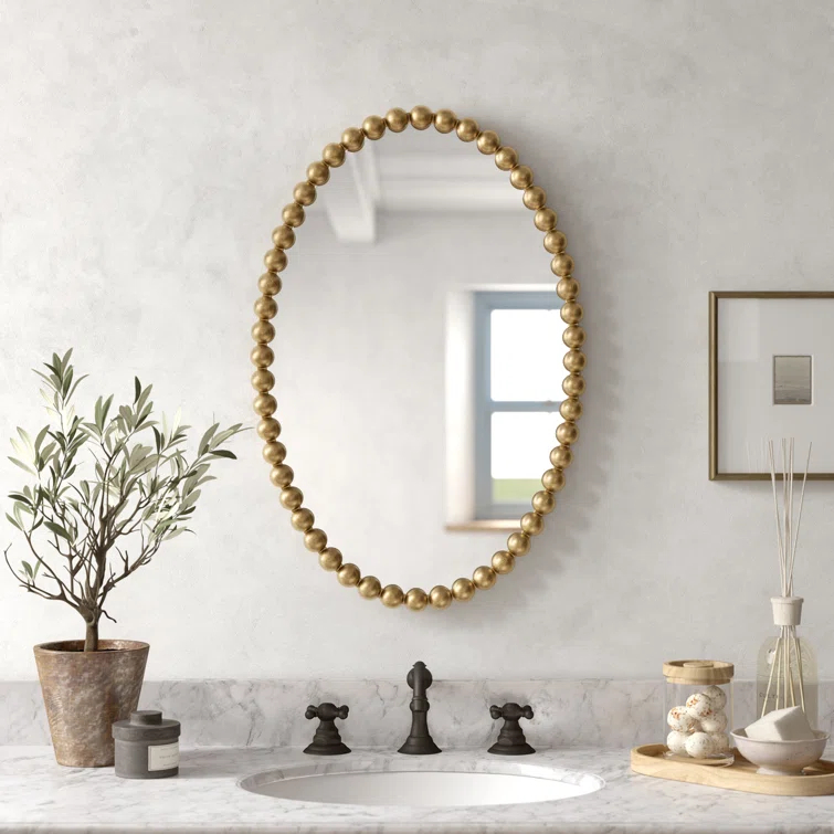 Sanne Metal Oval Wall Mirror