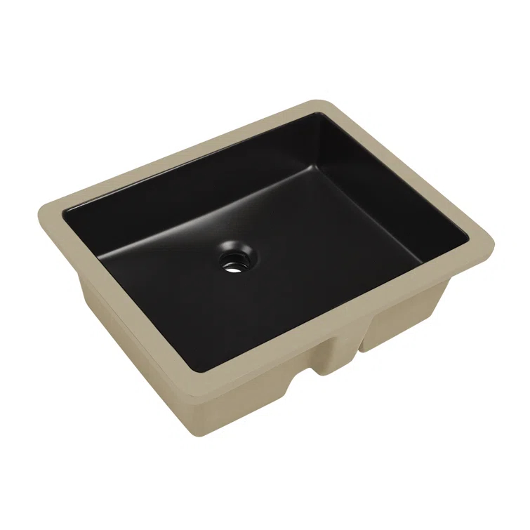 DeerValley Ursa 20" X 15.6" Rectangular Vitreous China Undermount Bathroom Sink with Overflow