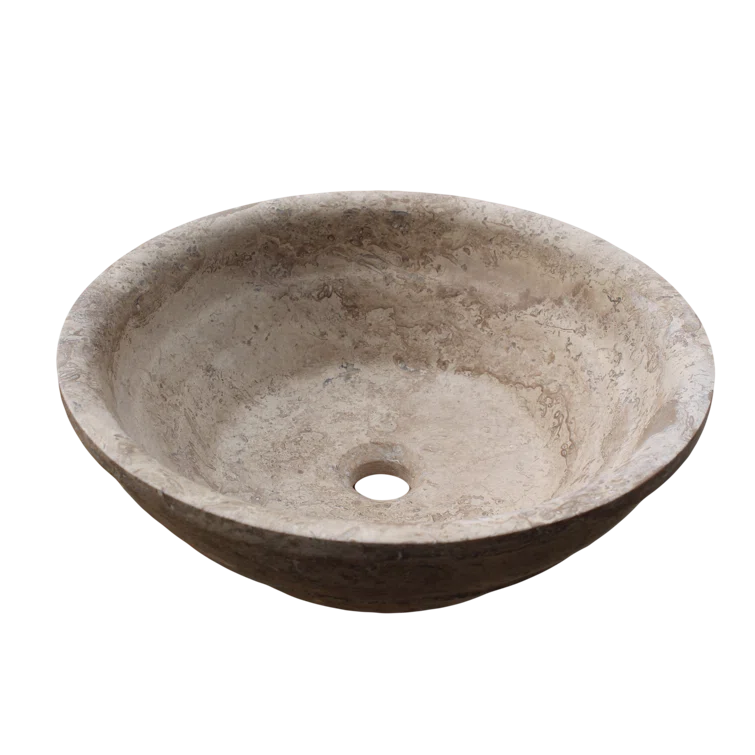 TashMart 16'' Stone Circular Bathroom Sink