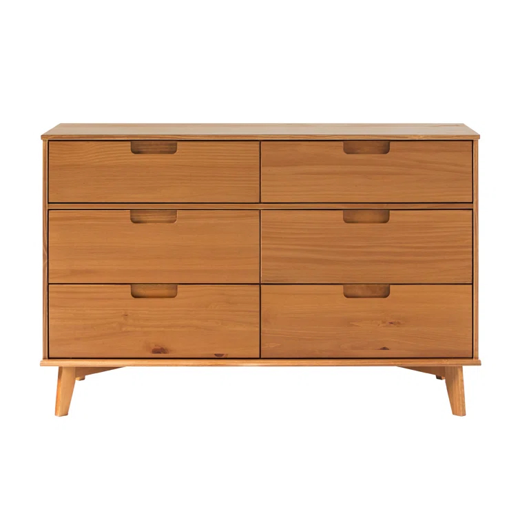 Yarber 6 Drawer Solid Wood Double Dresser